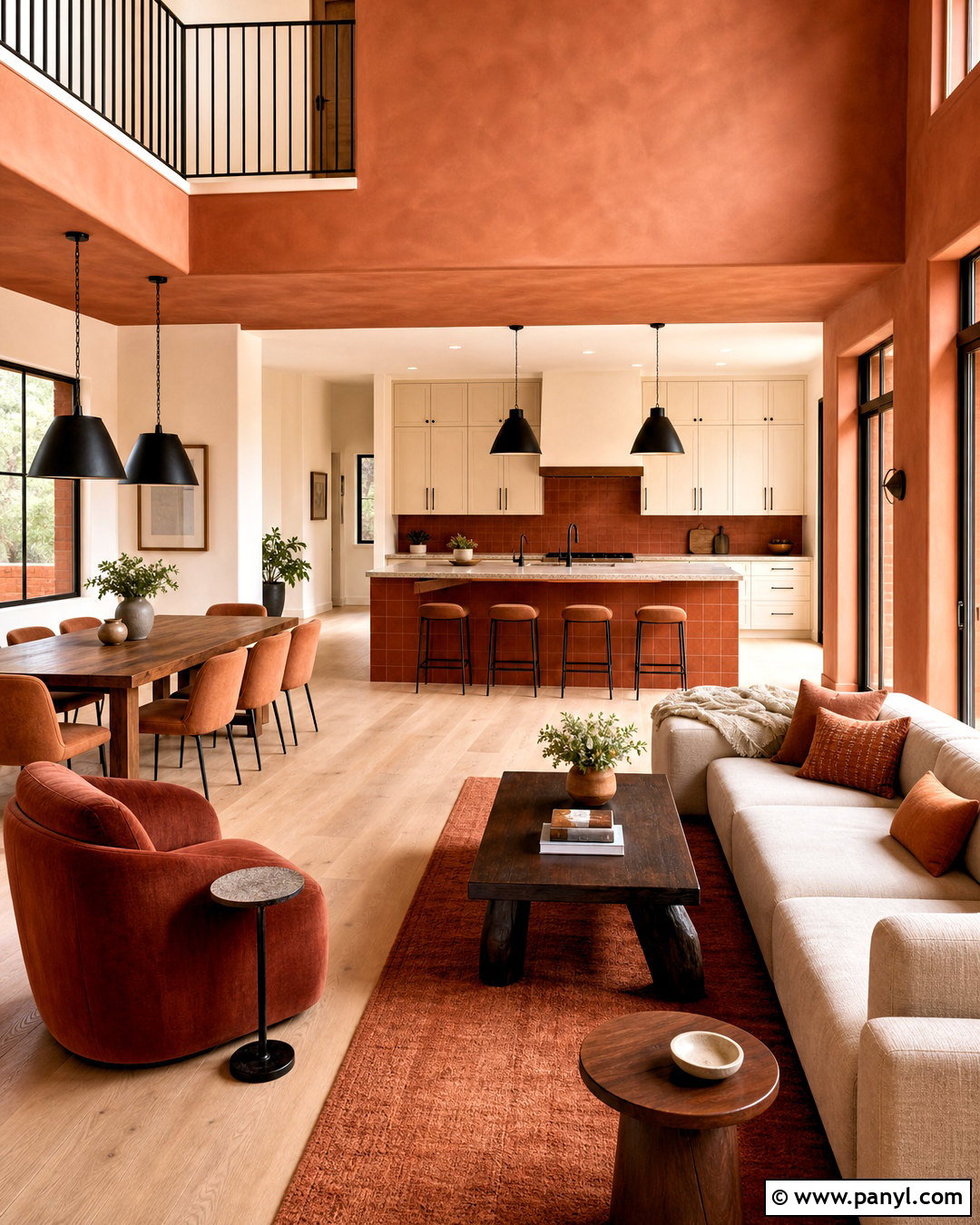 Terracotta Open Plan Interior - 20 terracotta interior design ideas