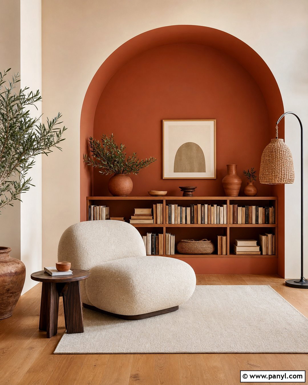 Terracotta Painted Arch Wall Color - 50 wall colour ideas