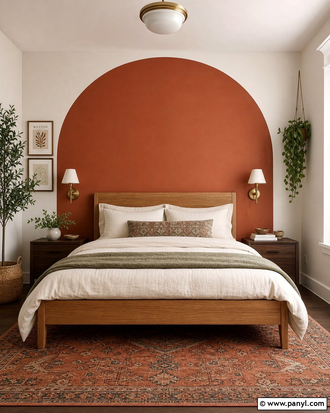 Terracotta Painted Arch Wall - 40 Terracotta Wall Color Ideas