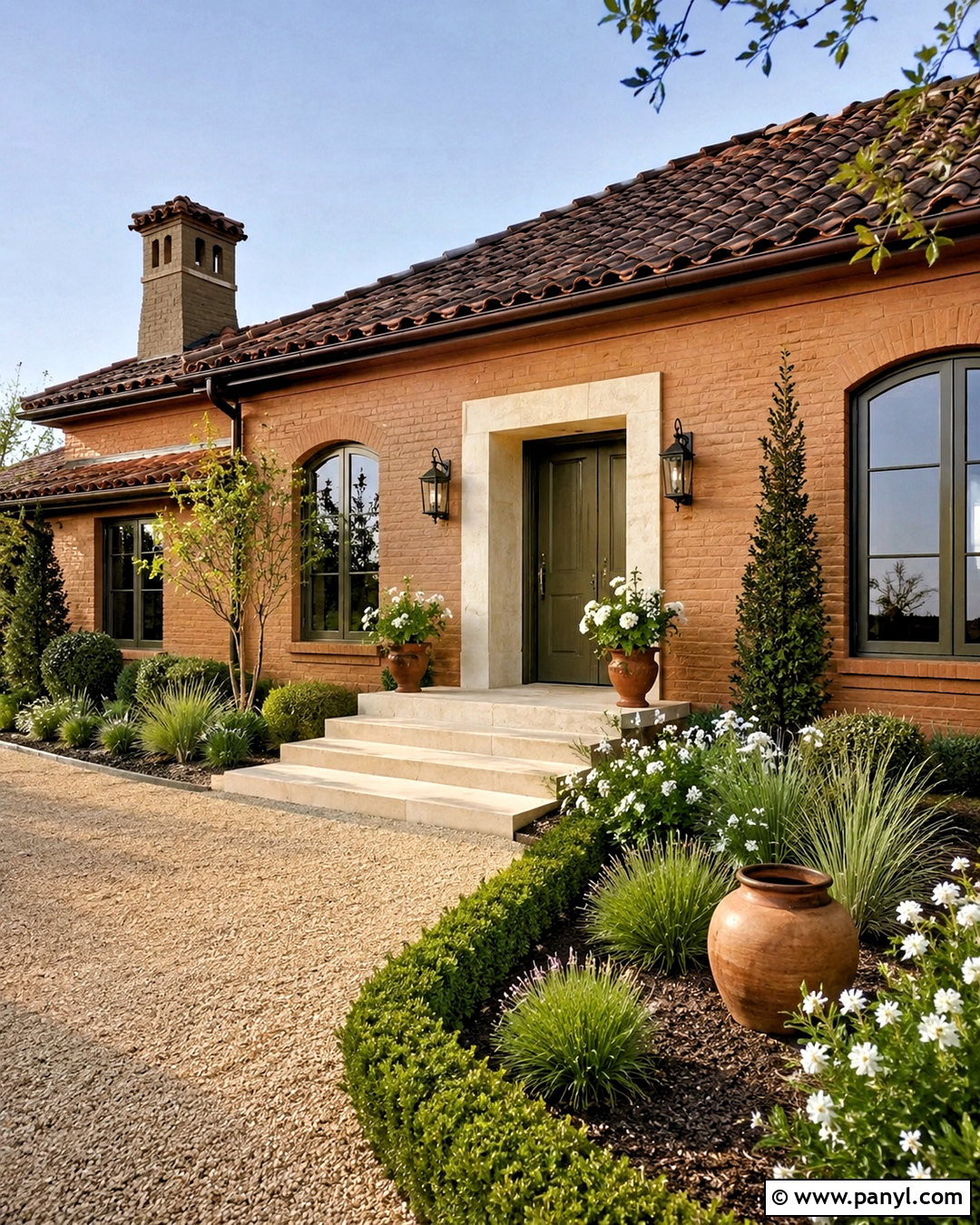Terracotta Painted Brick Exterior - 20 painted brick wall exterior ideas