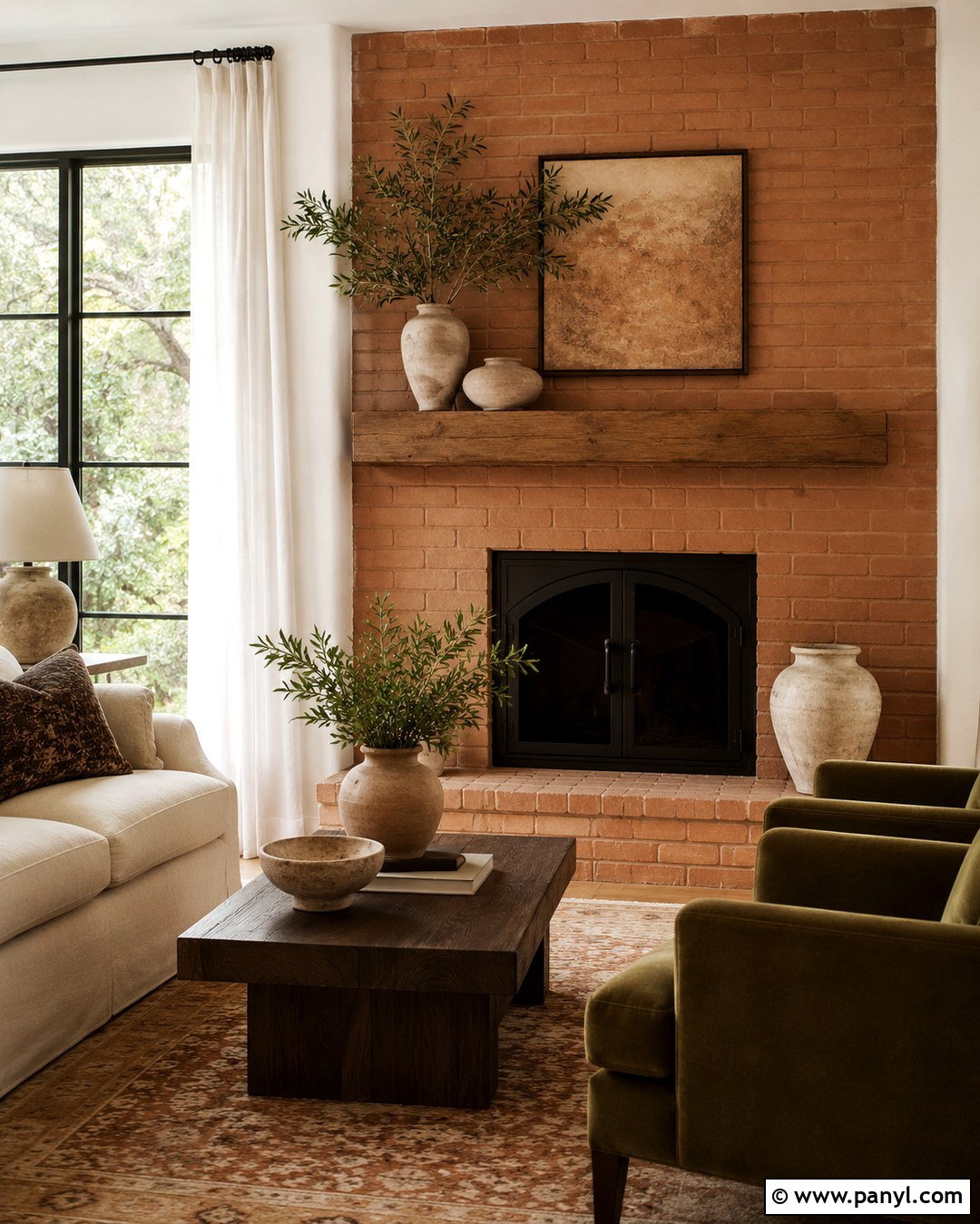 Terracotta Painted Brick Fireplace - 20 Fireplace Colors Painted Brick Ideas
