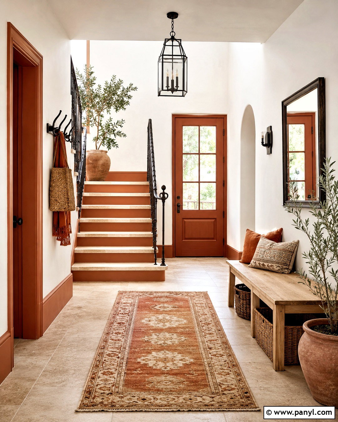 Terracotta Painted Skirting With White Walls - 20 White Walls Painted Skirting Ideas
