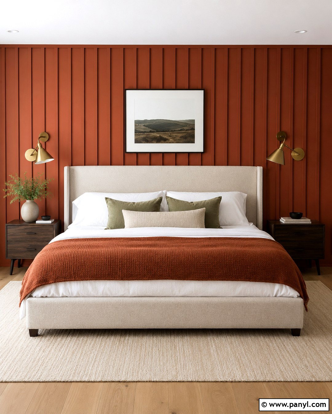 Terracotta Paneled Bedroom Wall - 20 terracotta interior wall ideas
