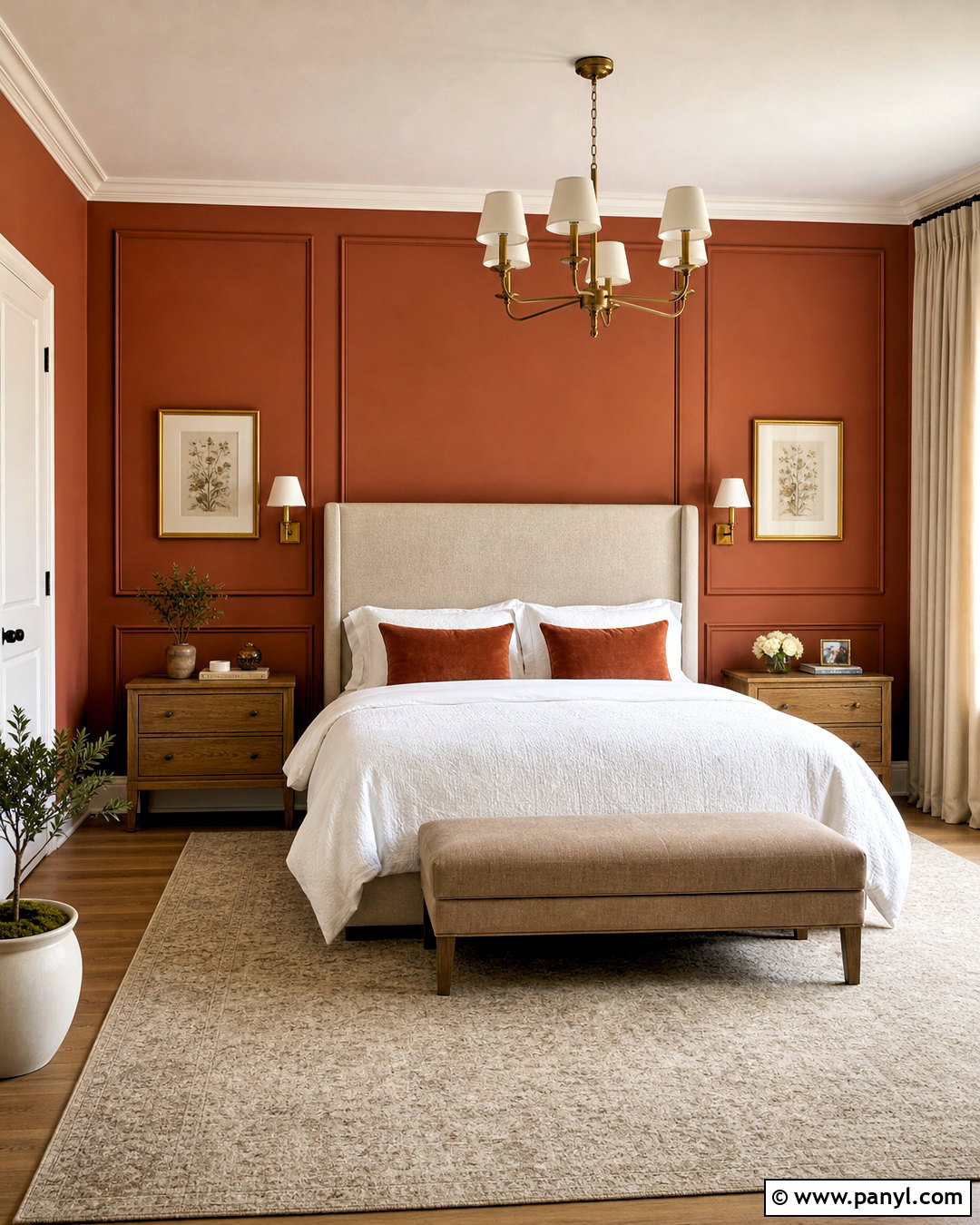 Terracotta Paneled Bedroom Walls - 20 terracotta bedroom walls