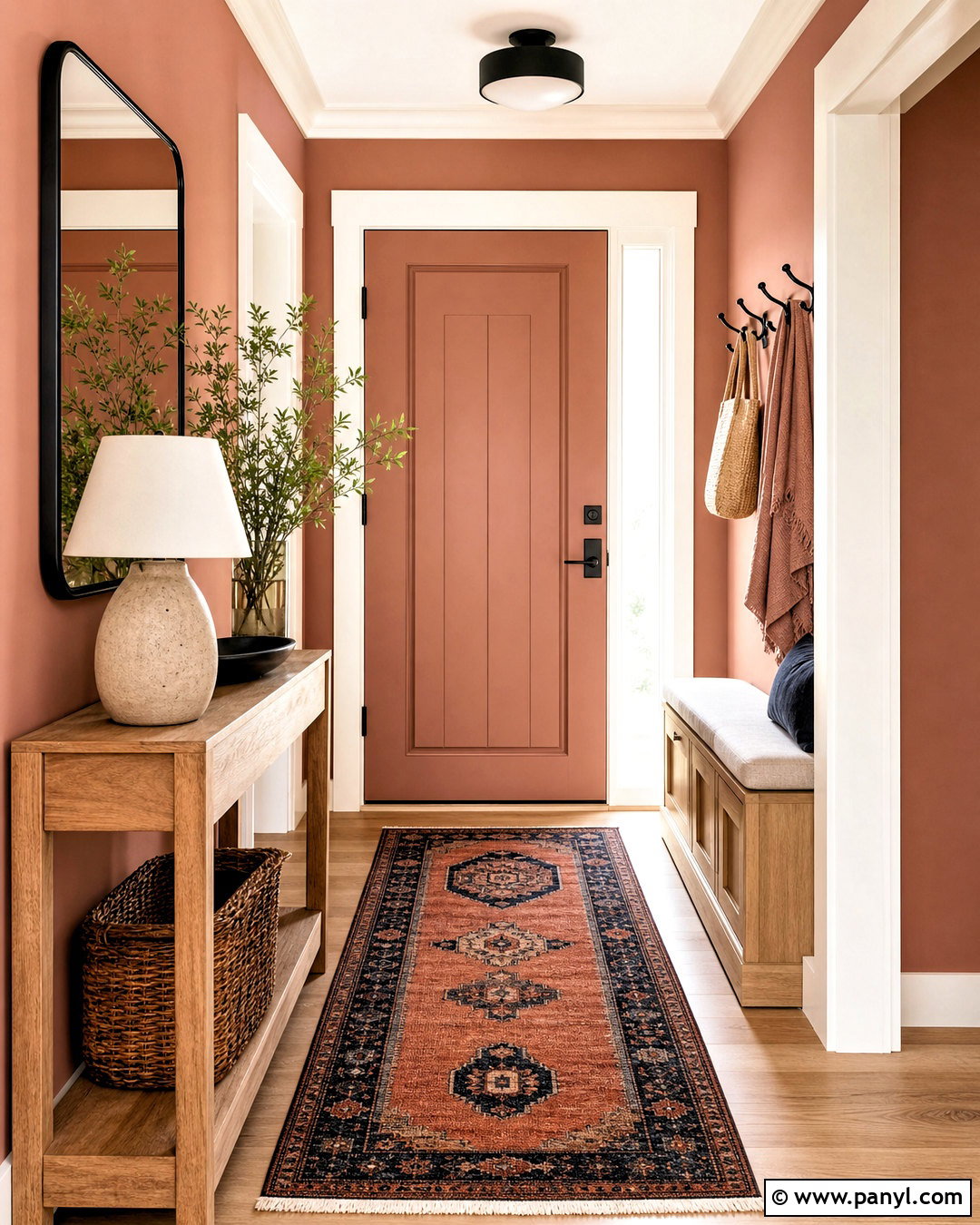 Terracotta Pink Entryway - 20 pink room colors