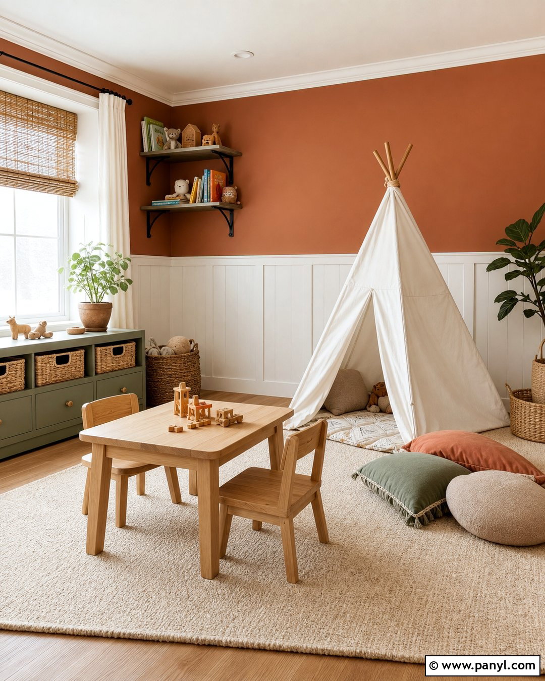 Terracotta Playroom Wall Color - 35 playroom wall colors