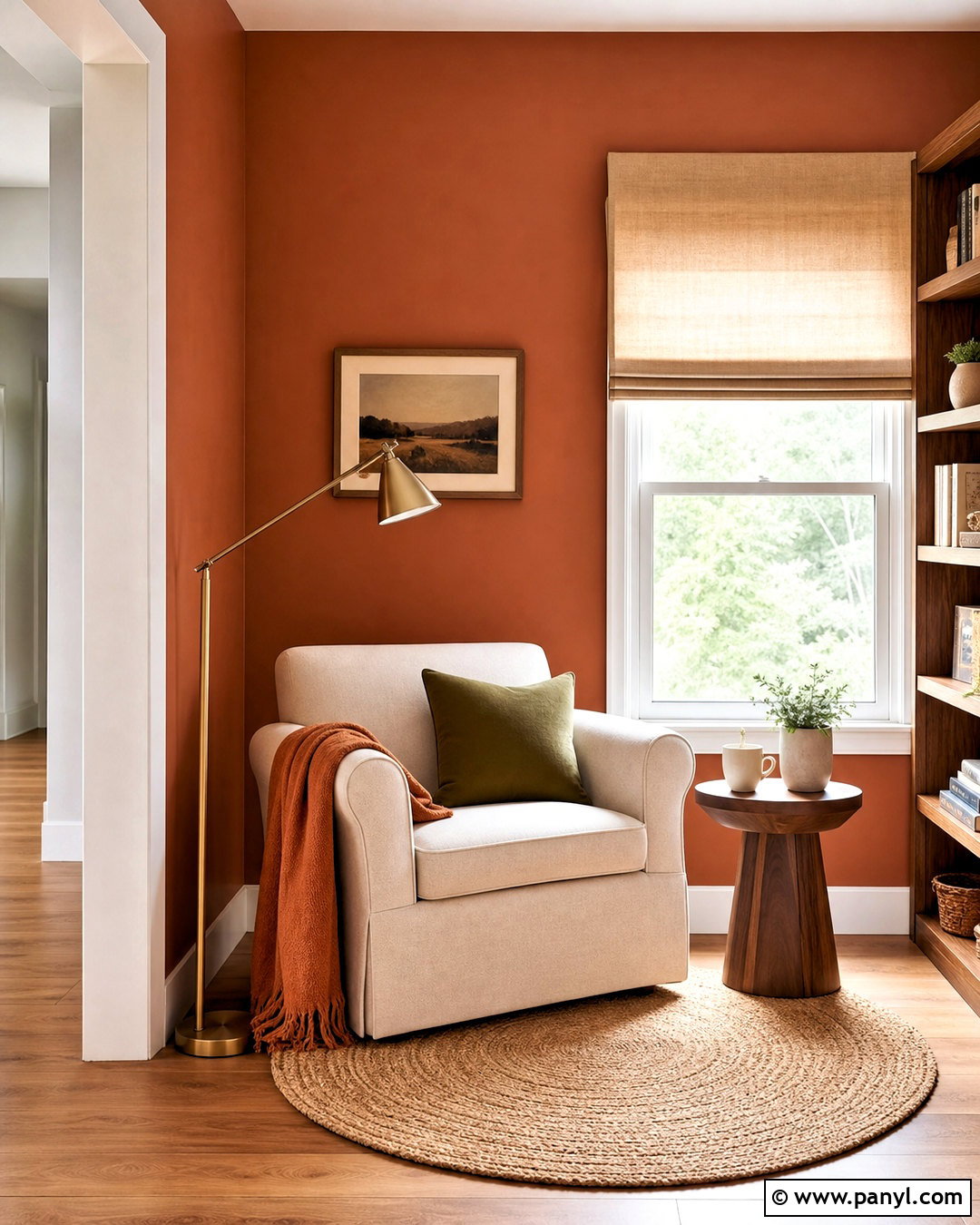 Terracotta Reading Nook - 20 terracotta interior design ideas