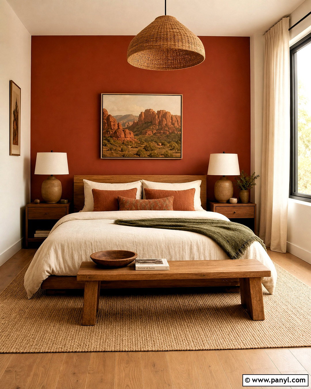 Terracotta Red Bedroom Wall - 20 red wall painting ideas