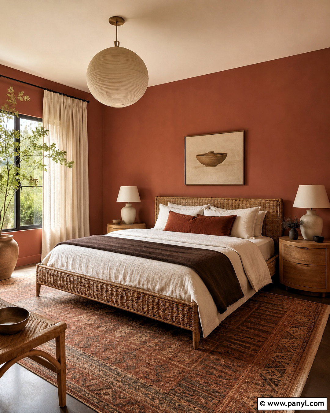 Terracotta Red Bedroom - 20 moody red bedroom ideas