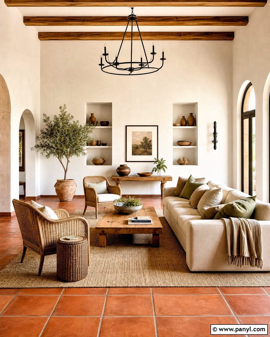 Terracotta Red Floor Living Room - 20 red floor living room ideas