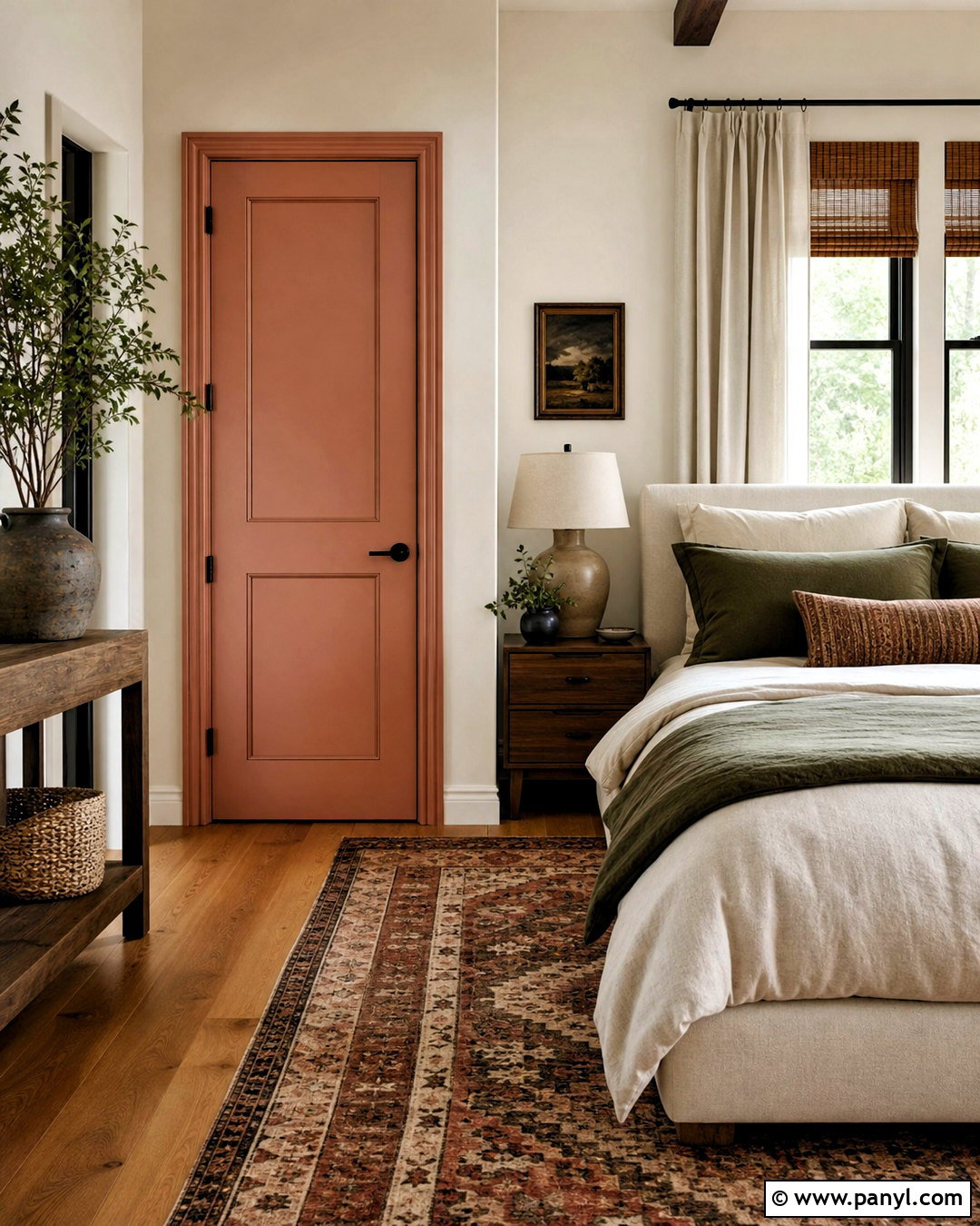 Terracotta Room Door - 20 room door color ideas