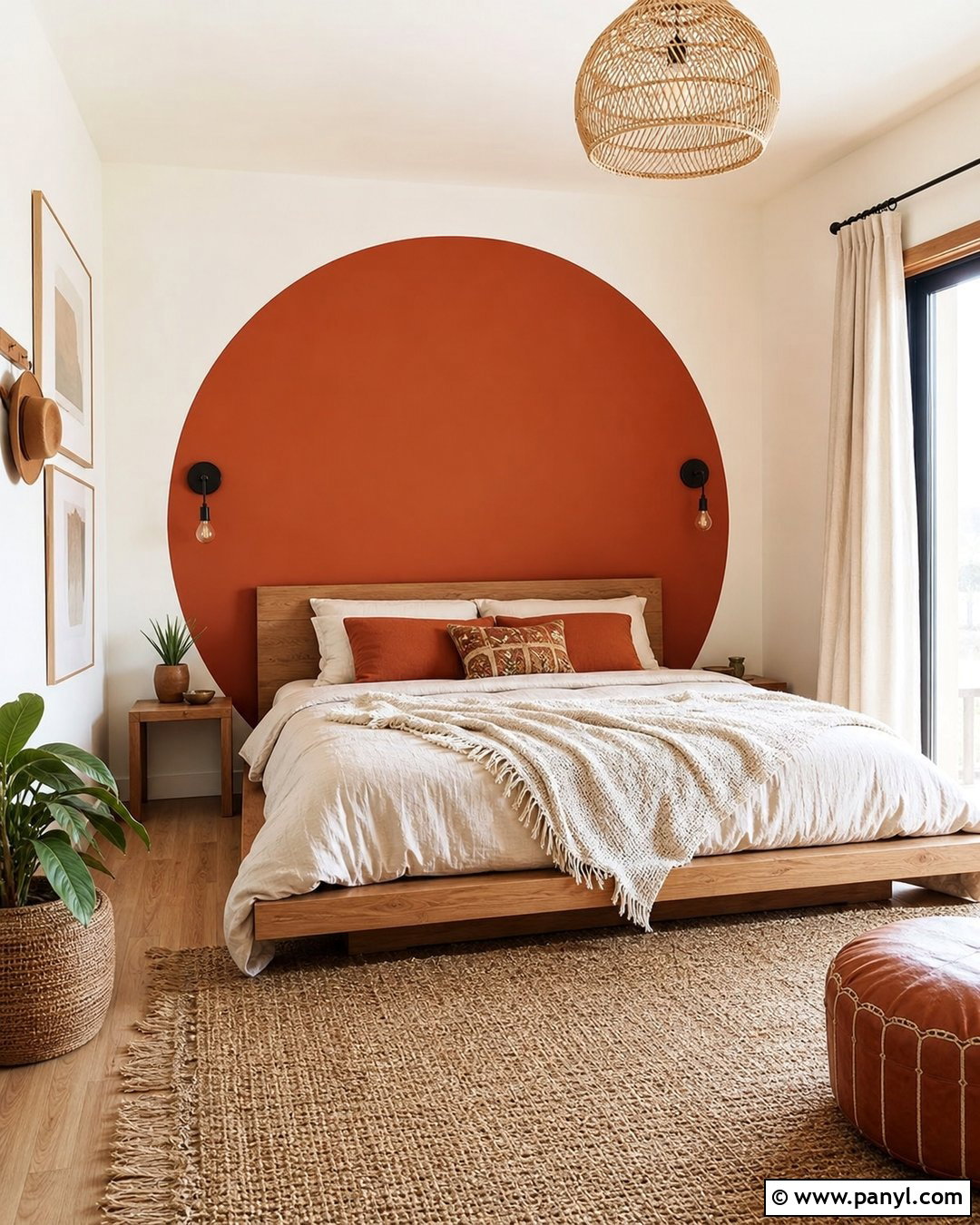 Terracotta Round Accent Wall - 20 Round Accent Wall Paint Ideas