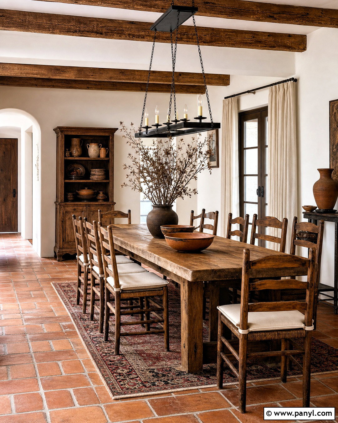 Terracotta Rustic Dining Room - 20 terracotta interior design ideas