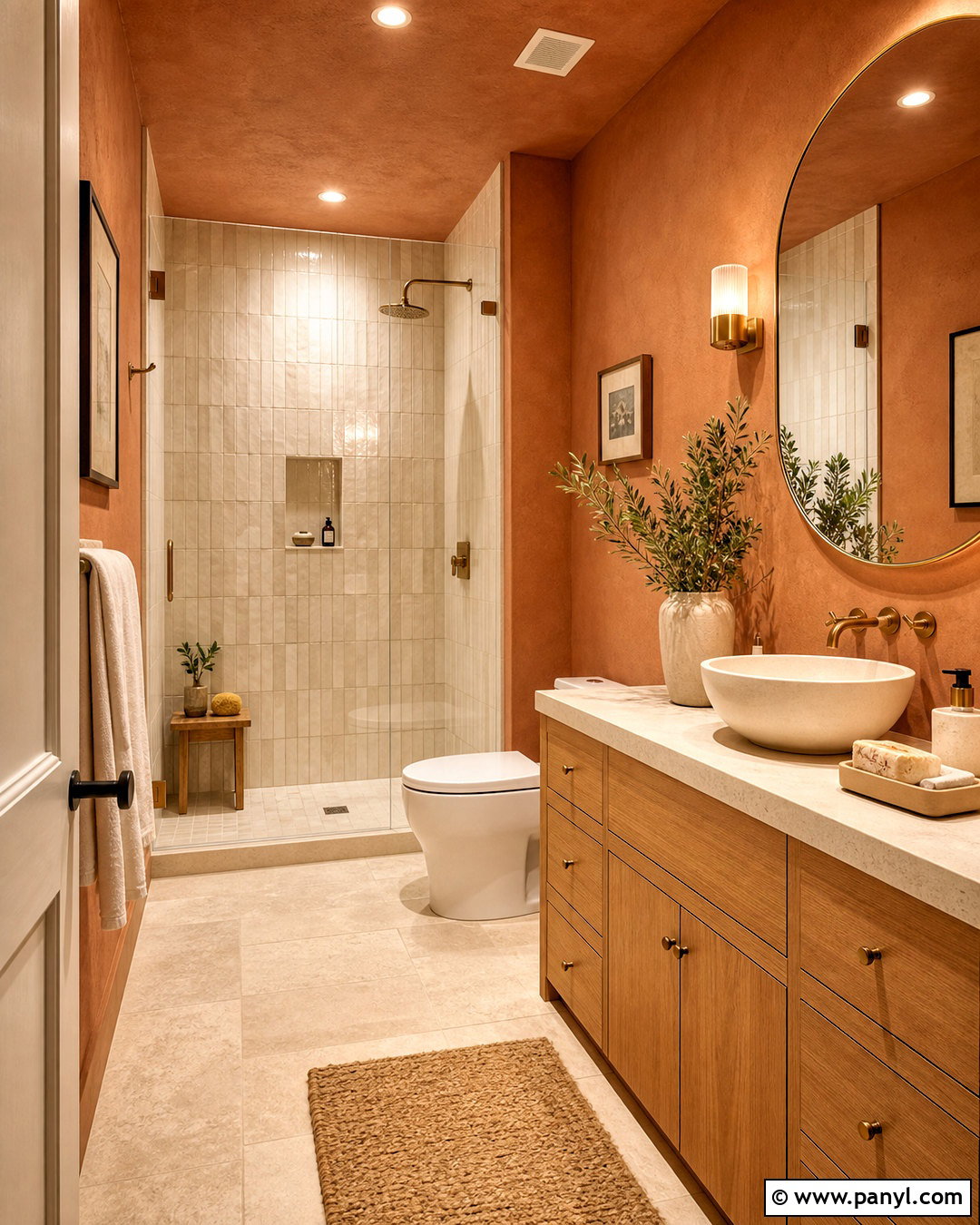 Terracotta Small Bathroom - 20 small bathroom color ideas paint ideas