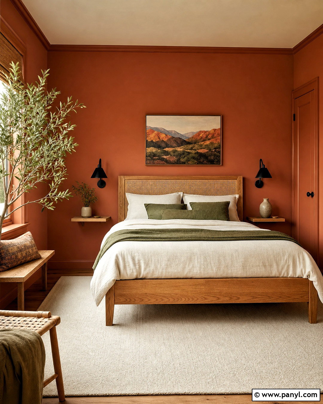 Terracotta Small Bedroom - 20 small bedroom colour ideas