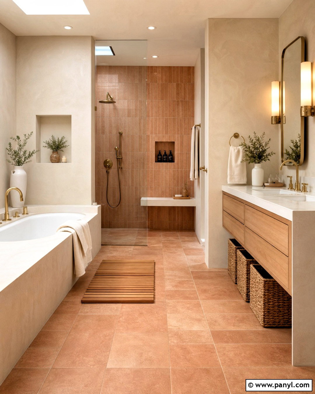 Terracotta Spa Bathroom - 20 terracotta bathroom ideas