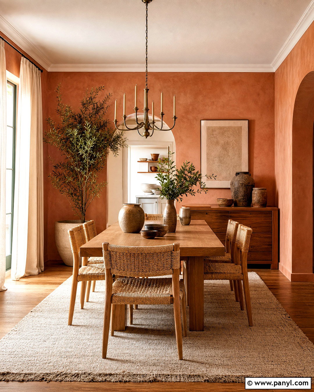 Terracotta Sponge Painted Walls - 20 sponge painting walls ideas
