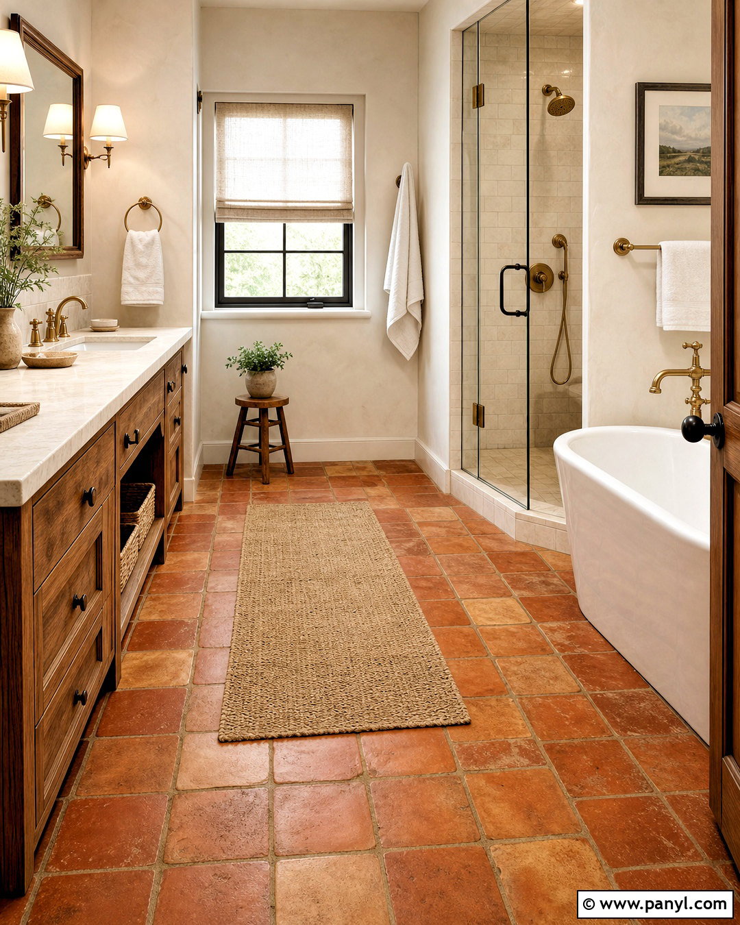 Terracotta Tile Bathroom Floor - 20 terracotta bathroom ideas