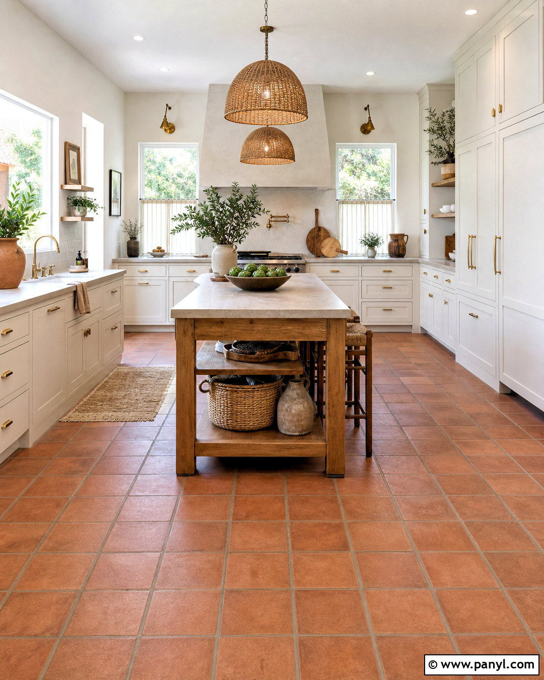 Terracotta Tile Kitchen Floor - 20 terracotta interior design ideas