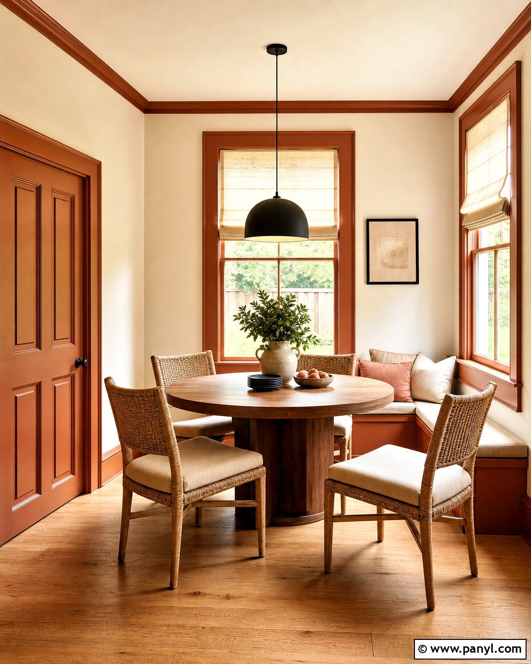 Terracotta Trim - 20 trim colors interior ideas