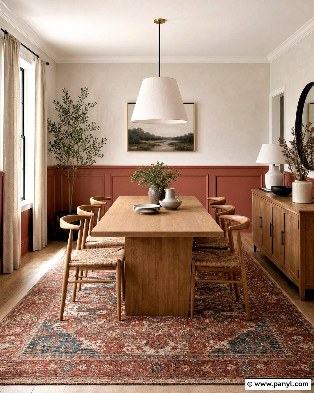 Terracotta Wainscoting Dining Room - 20 modern wainscoting ideas