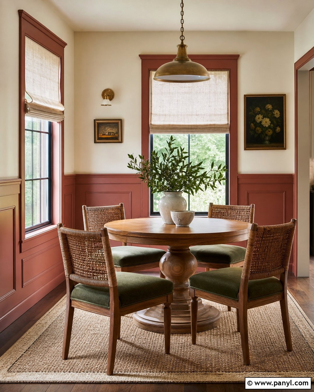 Terracotta Wall Moulding With Cream Walls - 25 Wall Moulding Color Ideas