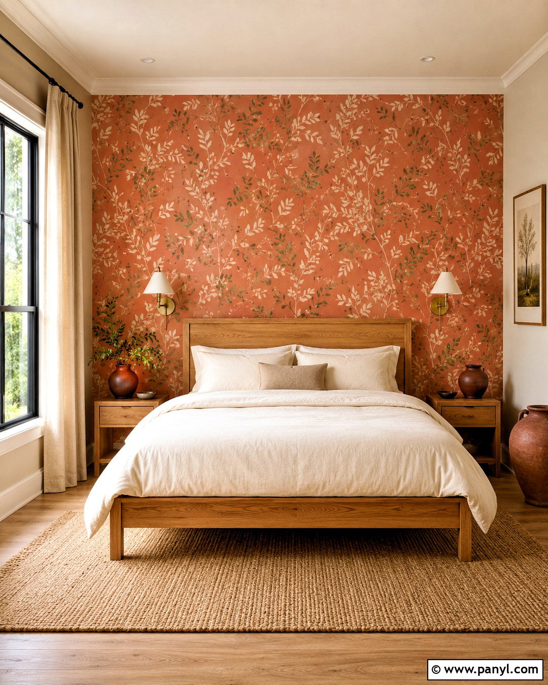 Terracotta Wallpaper Accent Wall - 35 terracotta accent wall ideas