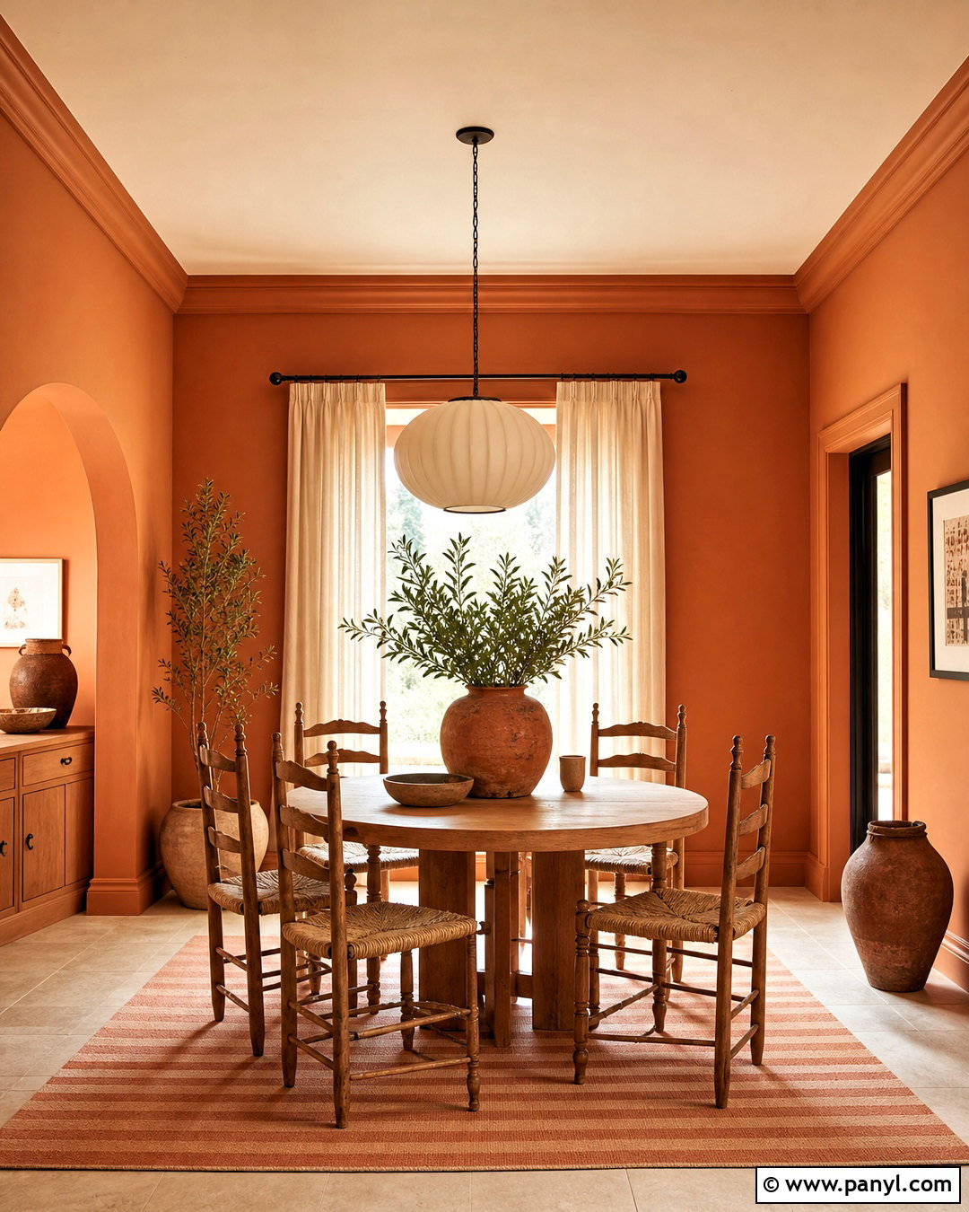 Terracotta Walls And Trim - 20 monochromatic walls and trim ideas
