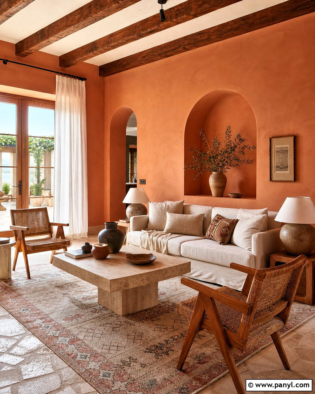 Terracotta Walls Mediterranean Living Room - 20 terracotta walls living room ideas