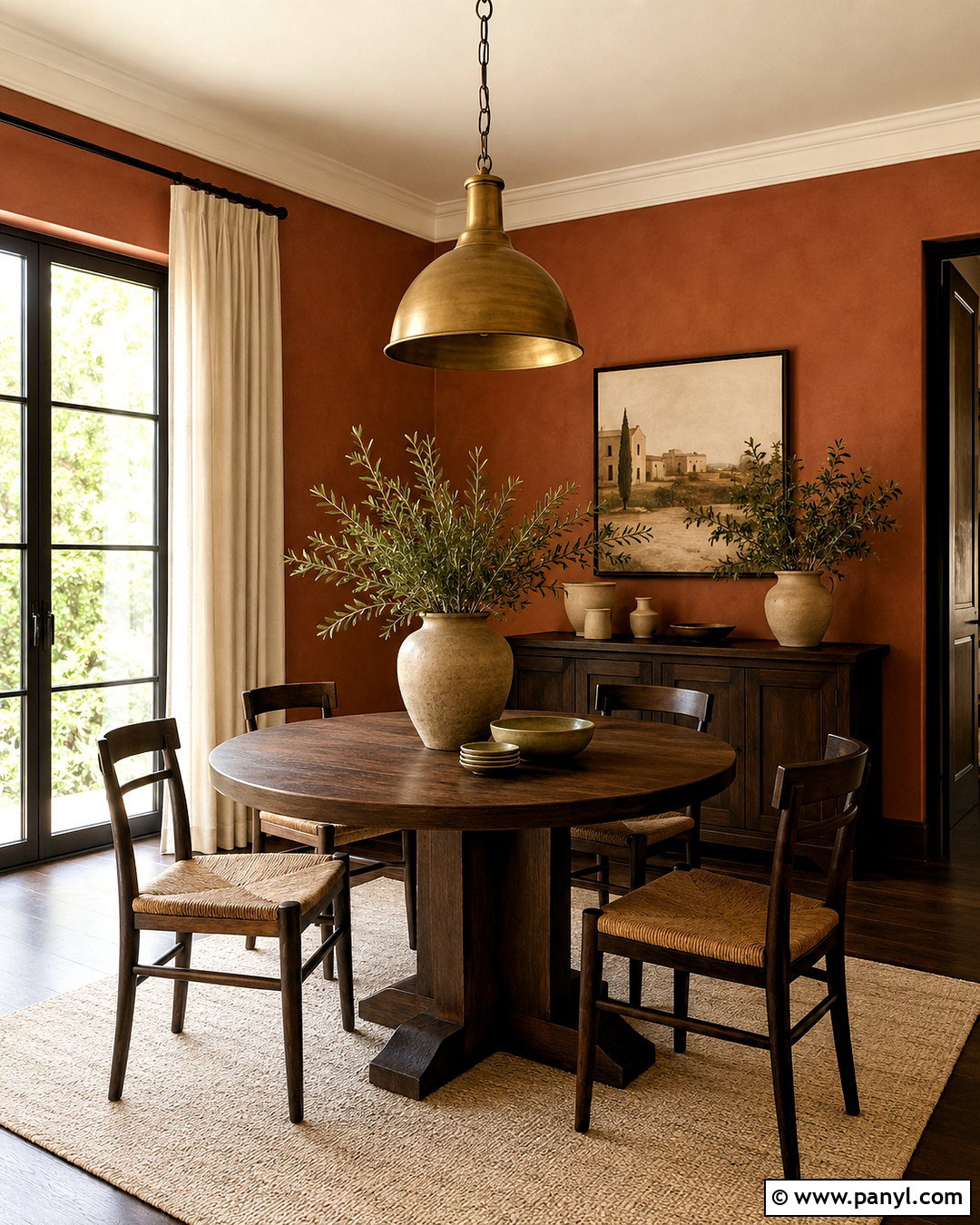 Terracotta Walls With Dark Wood - 20 Wall Colors That Go Well With Dark Wood Ideas