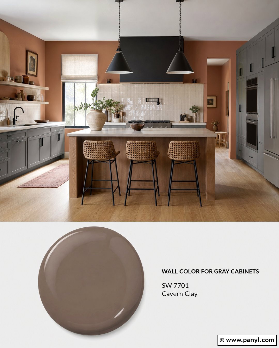 Terracotta Walls With Gray Cabinets - 30 Wall Color For Grey Cabinets