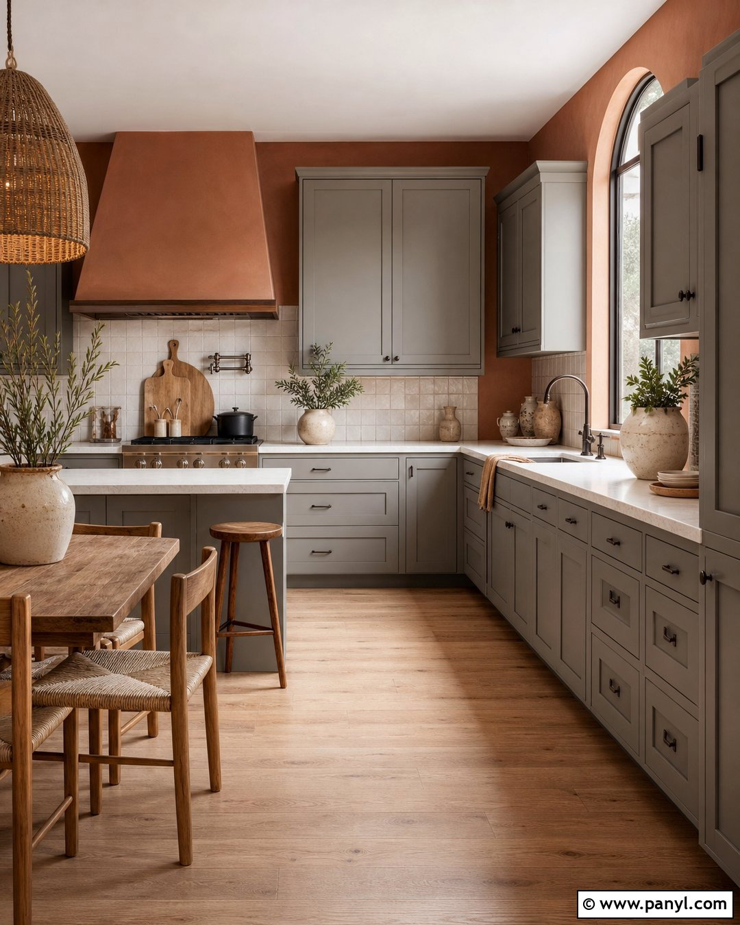Terracotta Walls With Gray Kitchen Cabinets - 30 Gray Kitchen Cabinets Wall Color Ideas