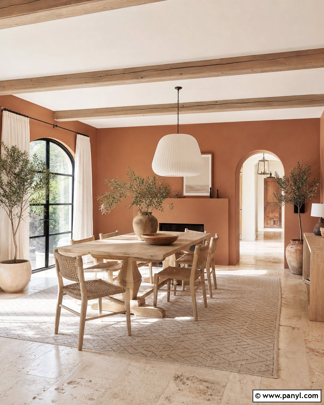 Terracotta Walls With Travertine Floors - 20 Best Wall Color For Travertine Floors