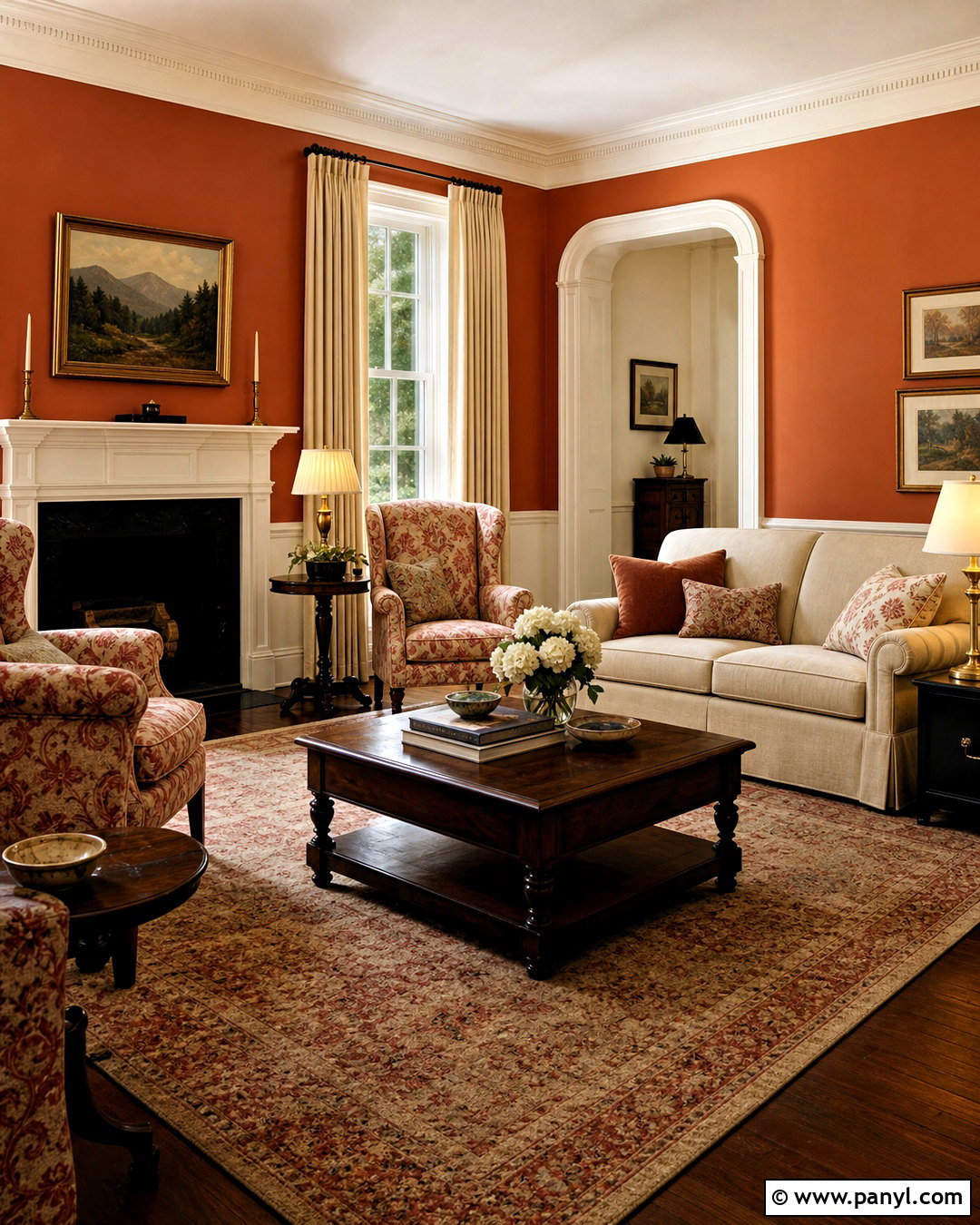 Terracotta Walls With White Trim - 20 terracotta walls living room ideas