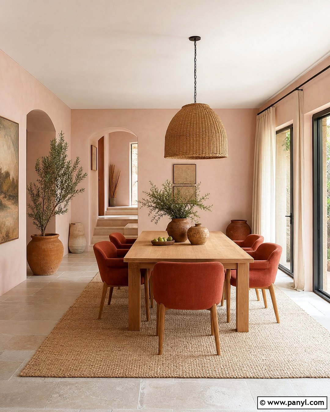 Terracotta With Pink Walls - 20 Colours That Go With Pink Walls