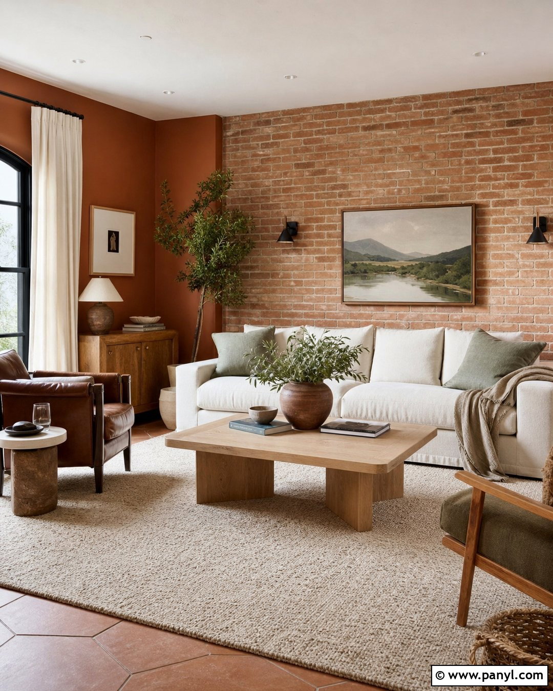 Terracotta With Red Brick Wall - 20 Brick Wall Color Matching Ideas