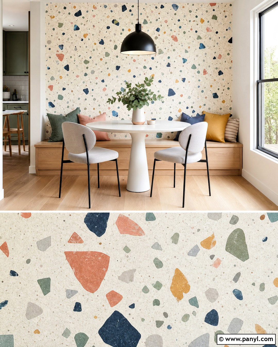 Terrazzo Abstract Accent Wall - 20 abstract accent wall ideas