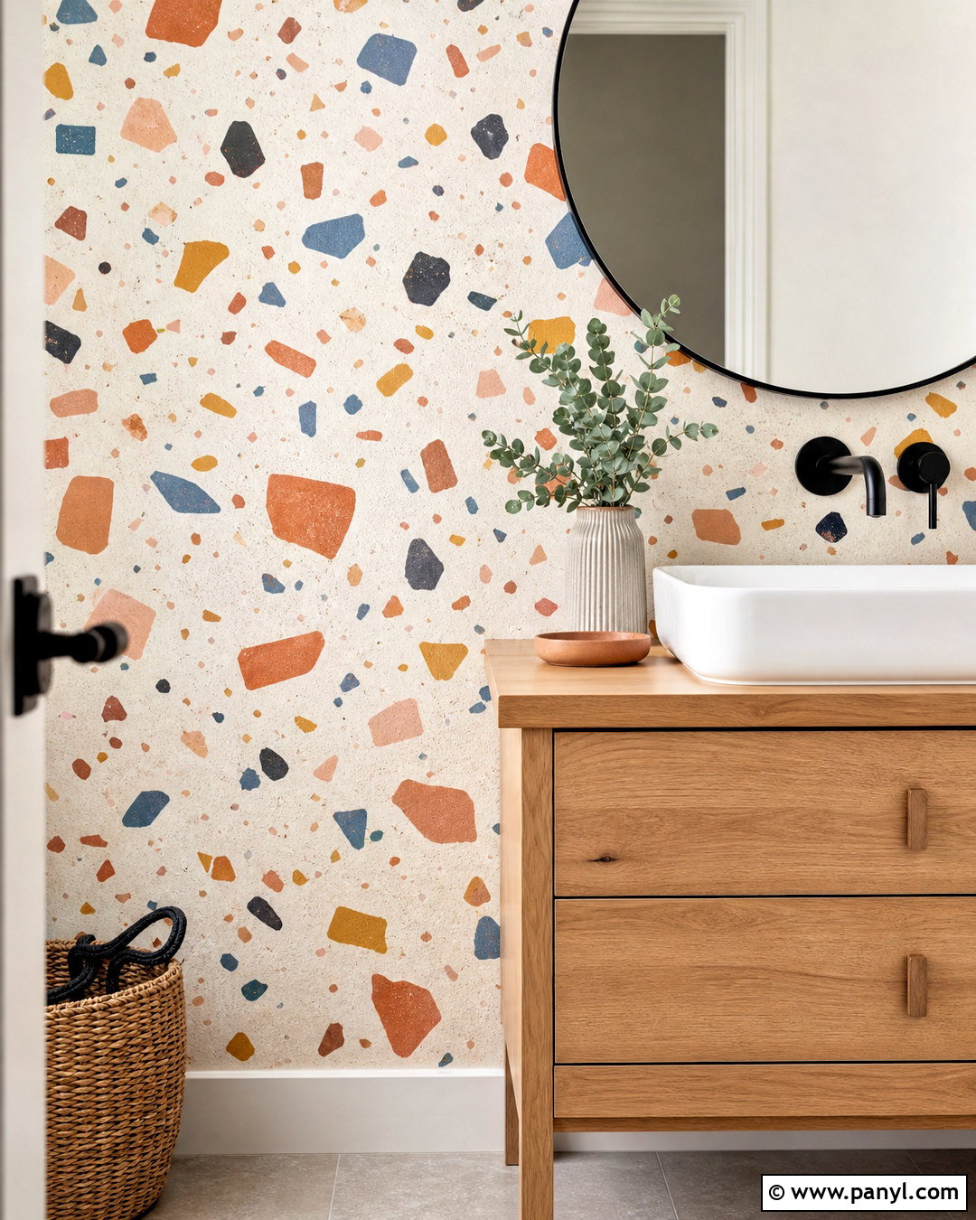 Terrazzo Accent Wall - 20 diy accent wall paint ideas