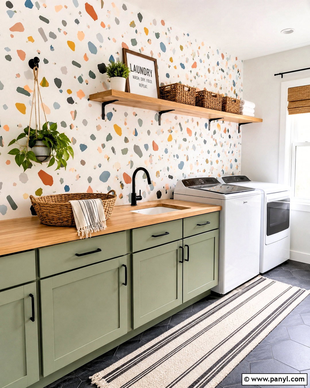 Terrazzo Accent Wall - 20 hand painted accent wall ideas