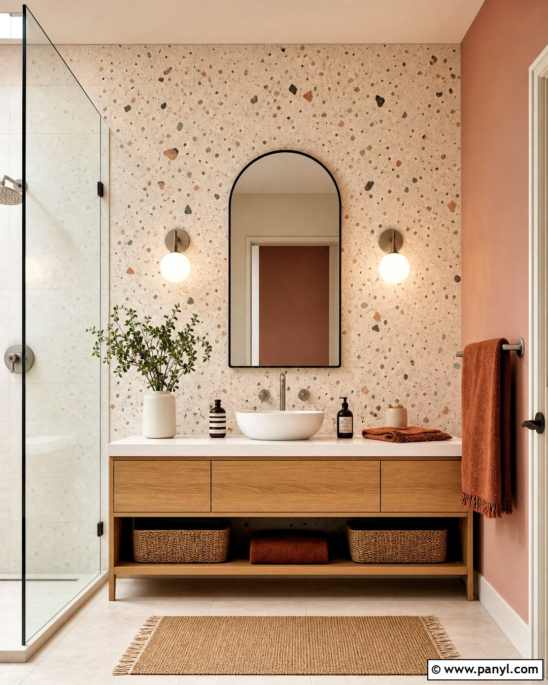 Terrazzo Bathroom Wall - 20 bathroom wall design ideas