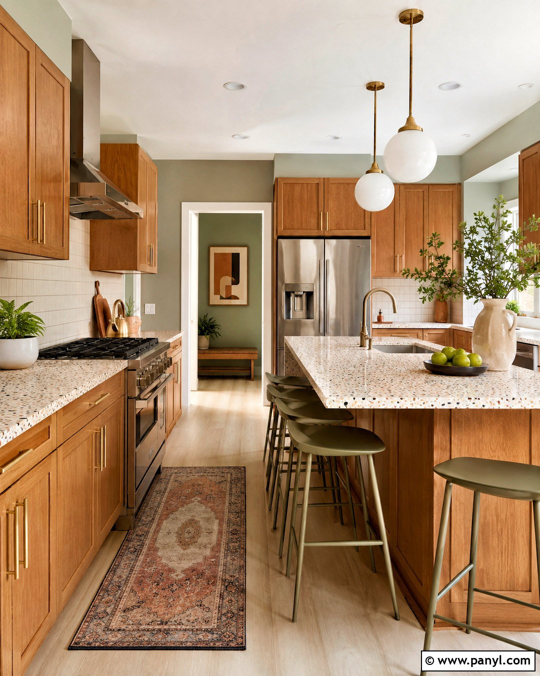 Terrazzo Countertops With Honey Oak Cabinets - 20 countertops with honey oak cabinets