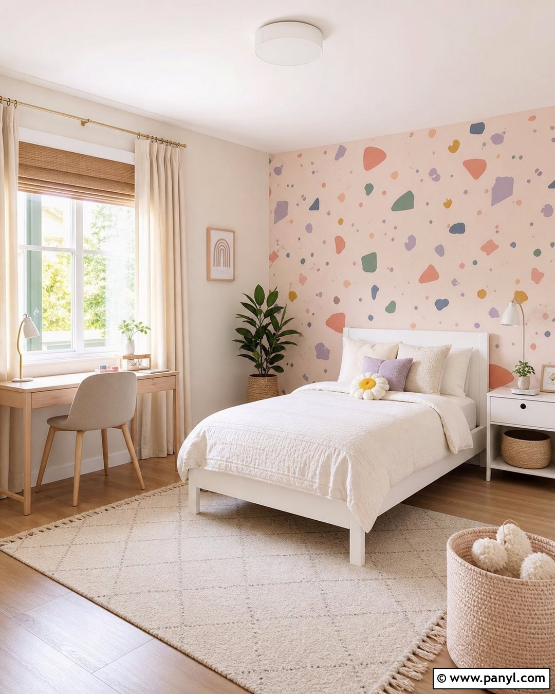 Terrazzo Girls Room Accent Wall - 25 Accent Wall For Girls Room Ideas