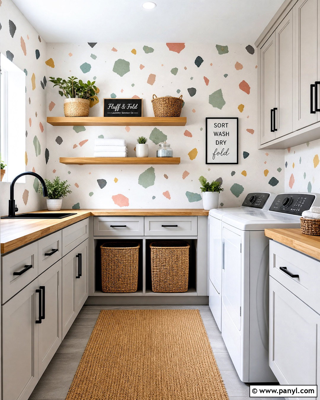 Terrazzo Laundry Room Wall - 20 home wall painting ideas