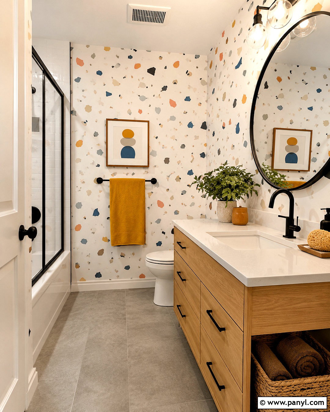 Terrazzo Pattern Wall Painting - 20 pattern wall painting ideas