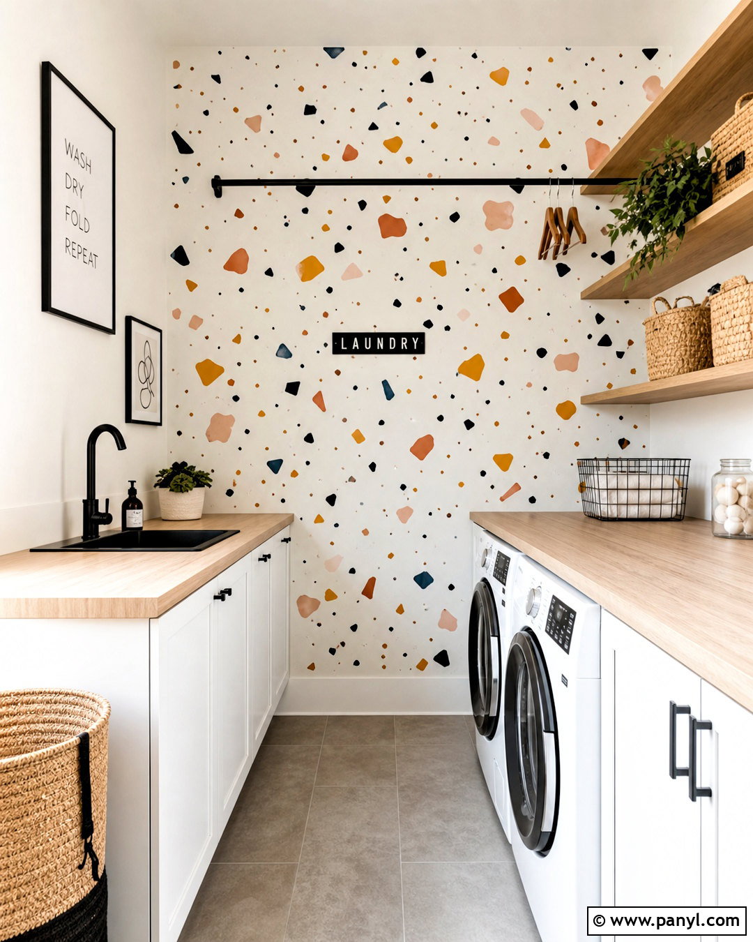 Terrazzo Spray Paint Wall - 20 spray paint wall ideas
