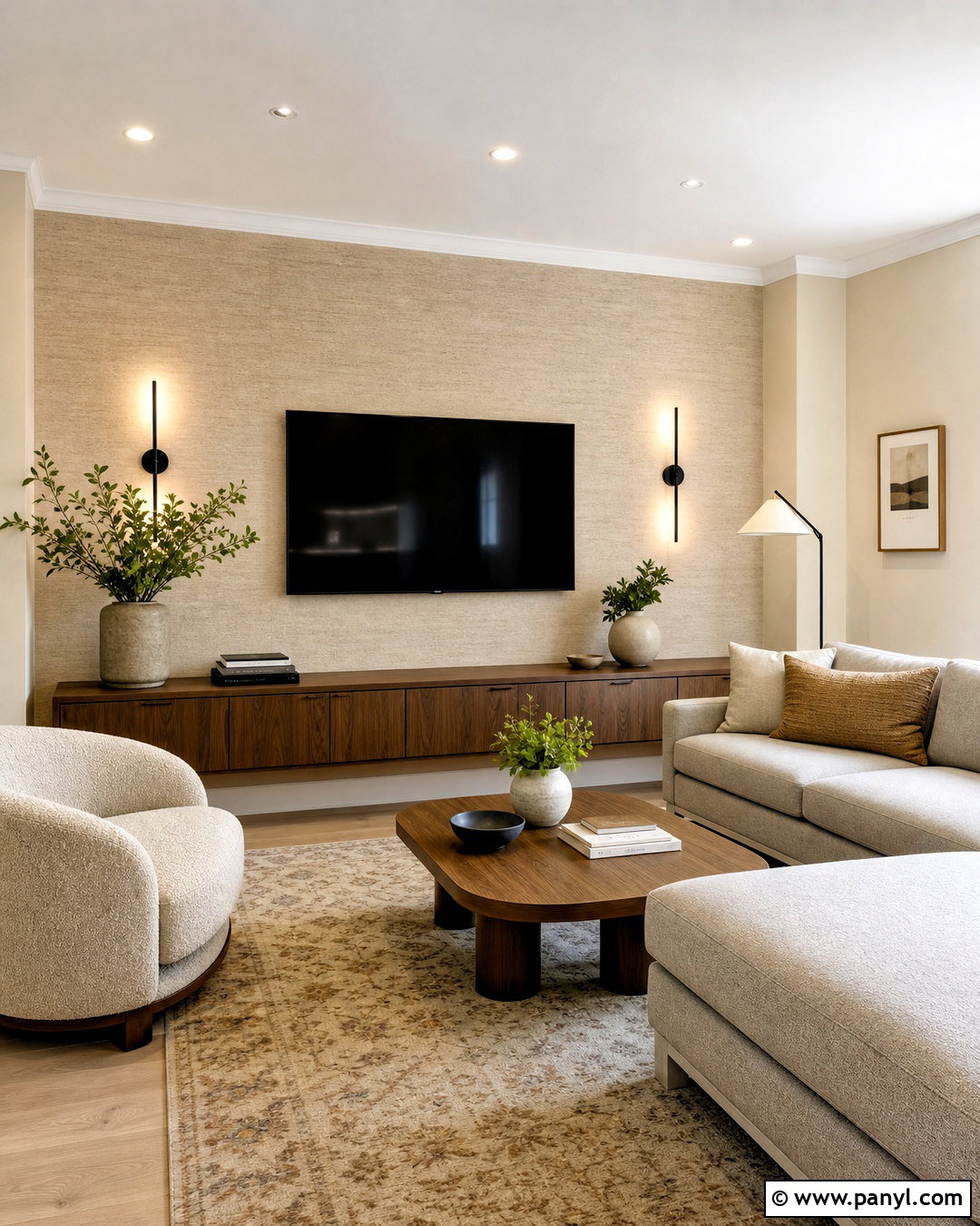 Textured Beige Hall Wall - 20 wall paint designs for hall ideas