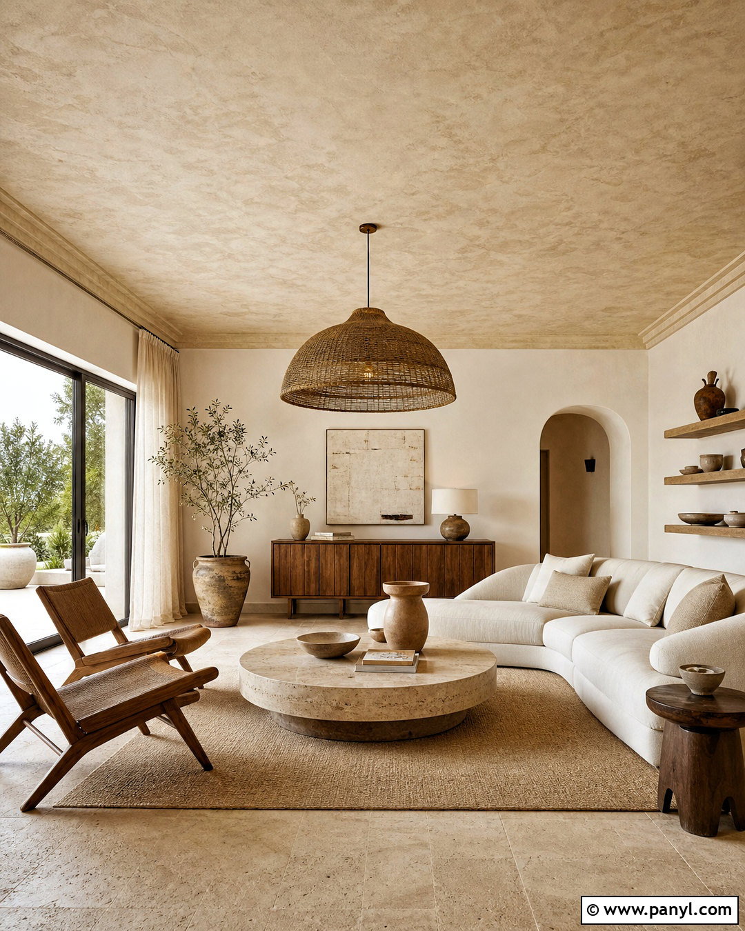 Textured Beige Plaster Ceiling - 20 beige ceiling ideas