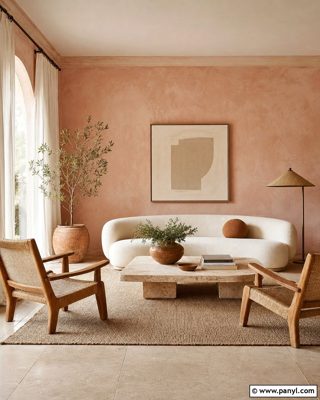 Textured Blush Pink Plaster Walls - 35 Blush Pink Walls