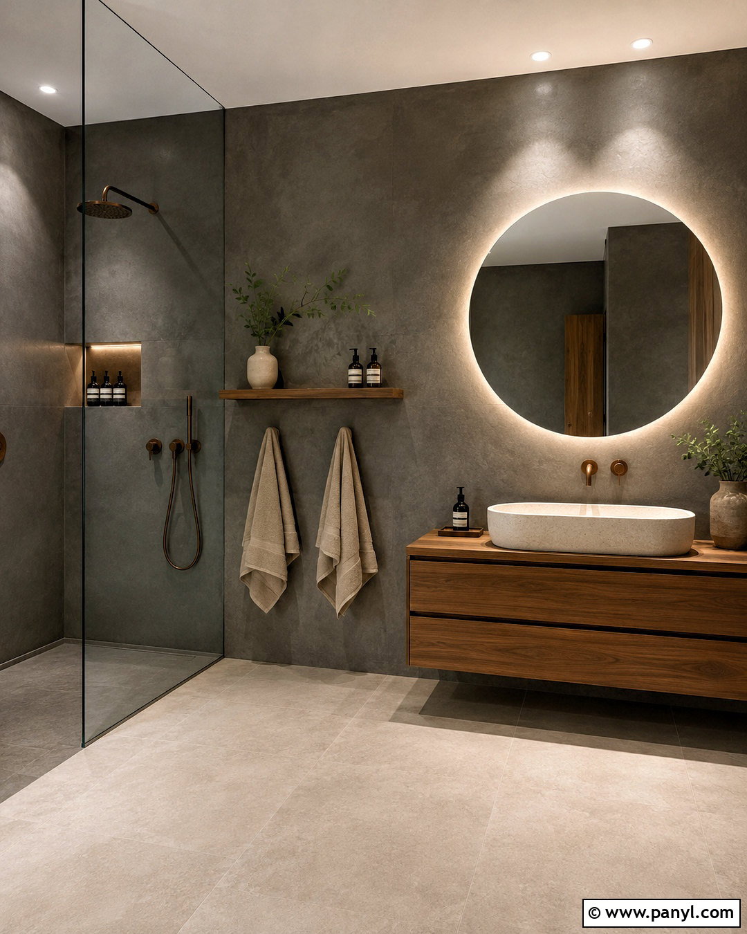 Textured Dark Grey Bathroom Walls - 20 dark grey bathroom walls