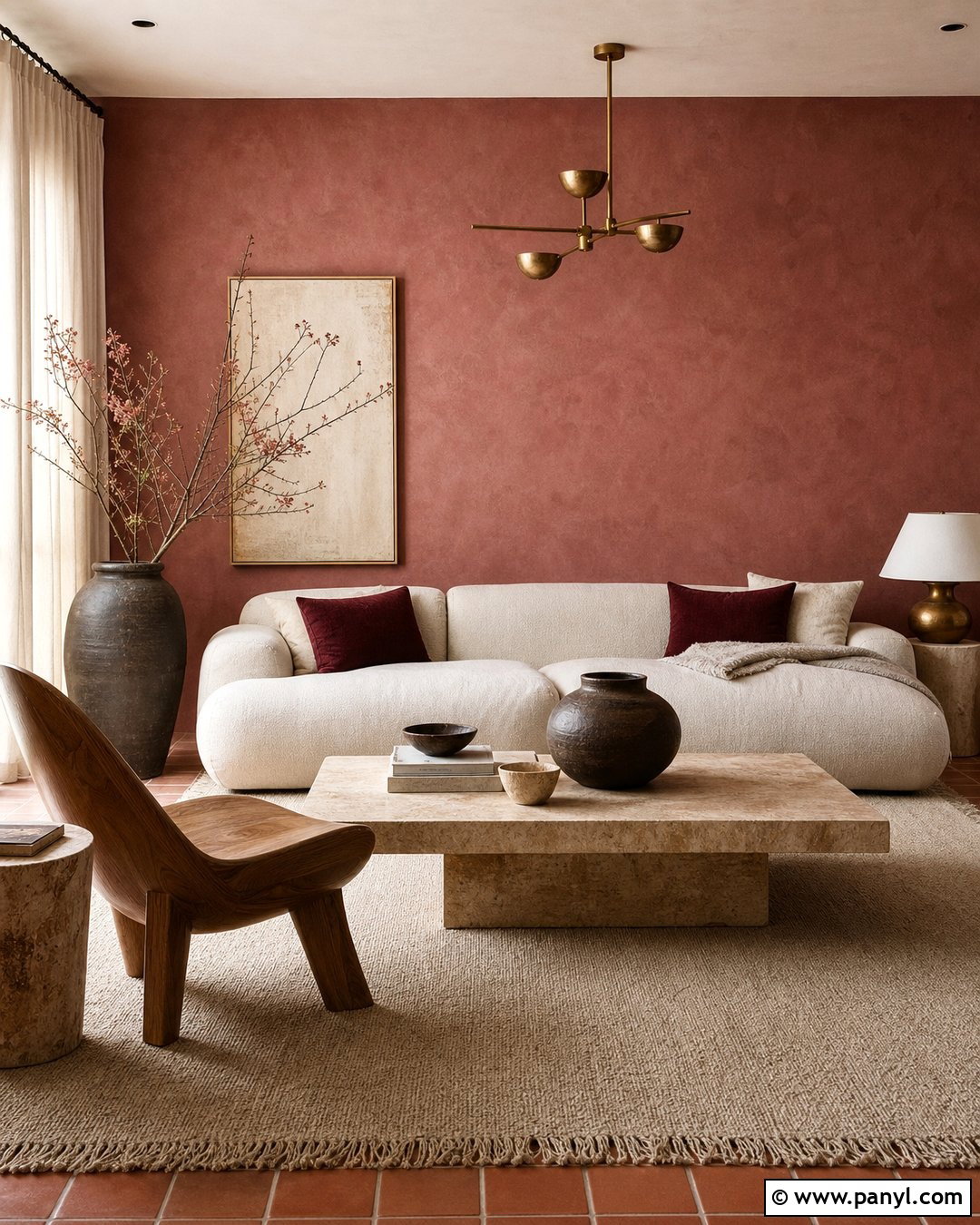 Textured Dark Pink Limewash Walls - 35 dark pink walls